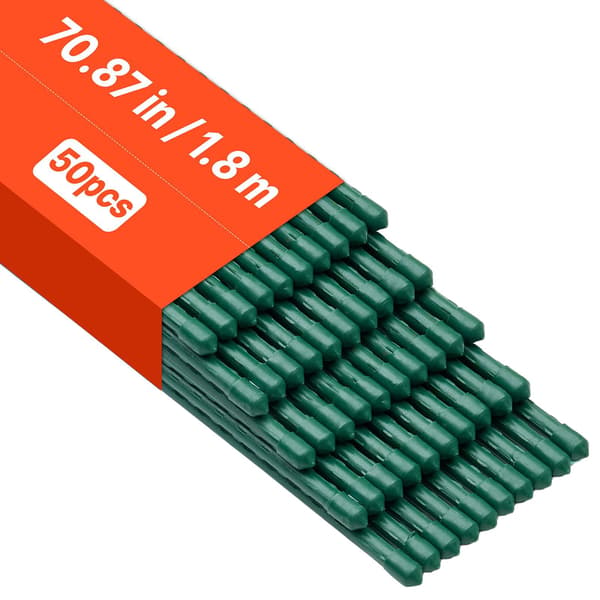 Tomatpinnar, 50-pack, 1800 mm, plastbelagt stål