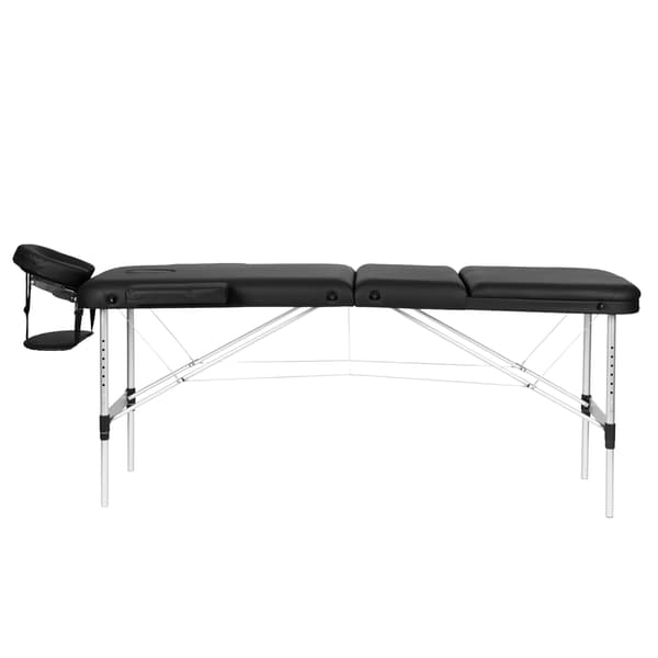 Aluminium 3-delt foldbart massagebord med taske