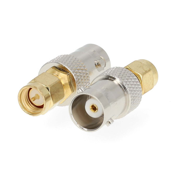 SMA Adapter | SMA Hane | BNC Hona | Guldplaterad | 50 Ohm | Rak | Koppar | Guld | 2 st. | Låda