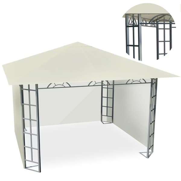 Beige trädgårdspaviljong 3x3m - Modell 4934