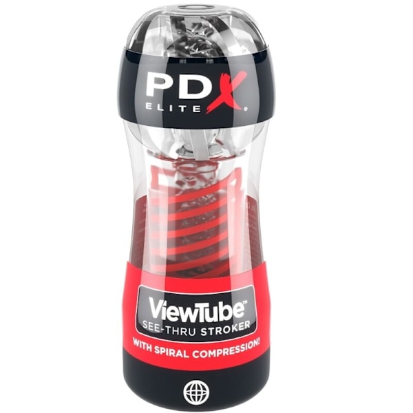 Pdx Elite - Stroker Viewtube 2 Spiral Compression läpinäkyvä