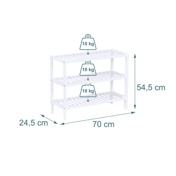 Bambus skohylde – 3-lags, pladsbesparende design