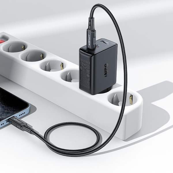 A29 GaN netværksoplader, to USB-C PD-porte, 50W, sort