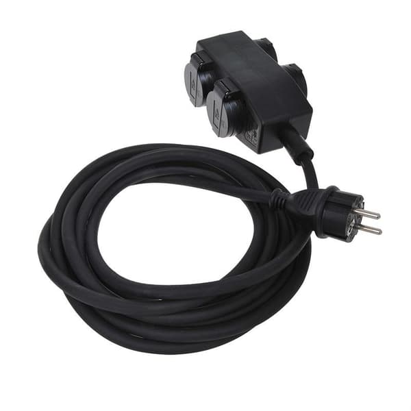 Stikkontakt Schuko 4-vejs 5M