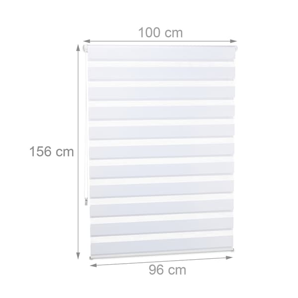 Dubbel rullgardin, vit, No-Drill Clamp Fix