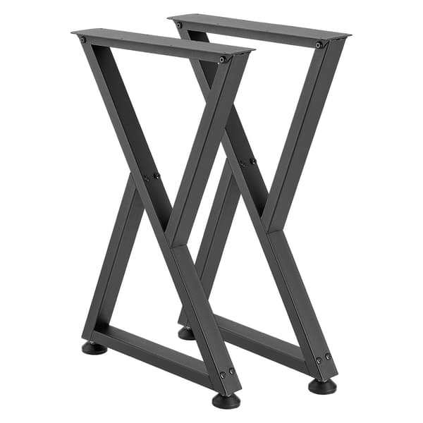 Z-formade stålbordsben, 2-pack, 740 mm, svarta