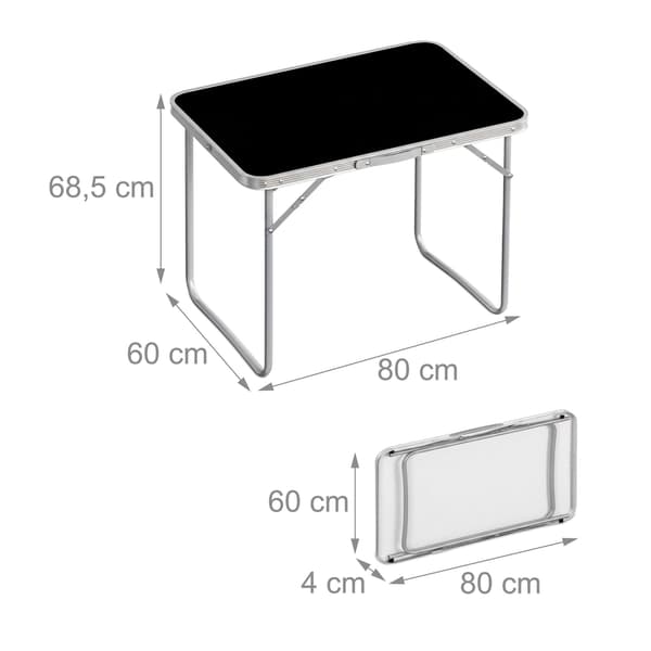 Foldbart campingbord, letvægtsaluminium, bærbart