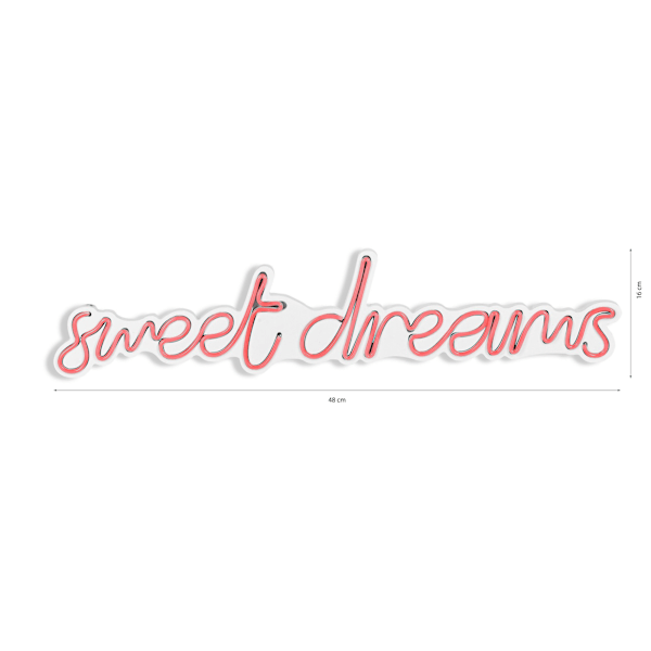Koristeellinen muovinen led-valaistus Sweet Dreams - vaaleanpunainen