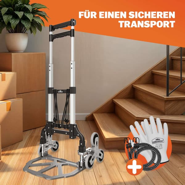 Trappevogn sølv/sort 80 kg højdejusterbar