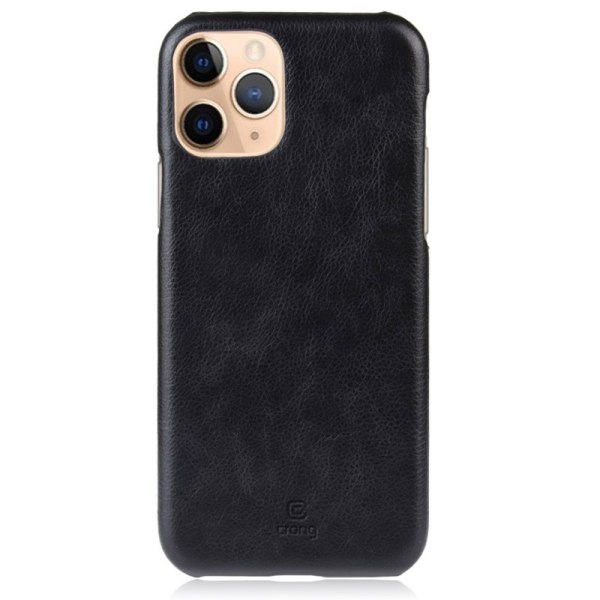 Crong Essential Cover - PU-læderetui til iPhone 11 Pro Max (sort