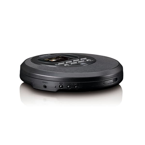 Bærbar Discman med DAB+, Bluetooth, TFT-skærm, sort