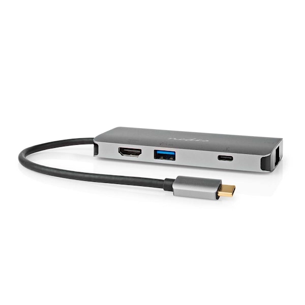 USB N Moniporttisovitin | USB 3.2 Gen 1 | USB-C™ Uros | HDMI™ Ulostulo / Micro SD / RJ45 Naaras / SD / USB-C™ Naaras / 3x USB-A Naaras | 5 Gbps | 0.20