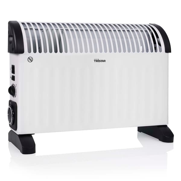Konvektorvarmer 2000W med termostat og timer