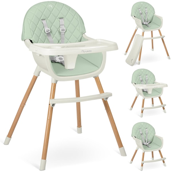 Nukido Lilo Spisestuestol til børn, Mintgrøn