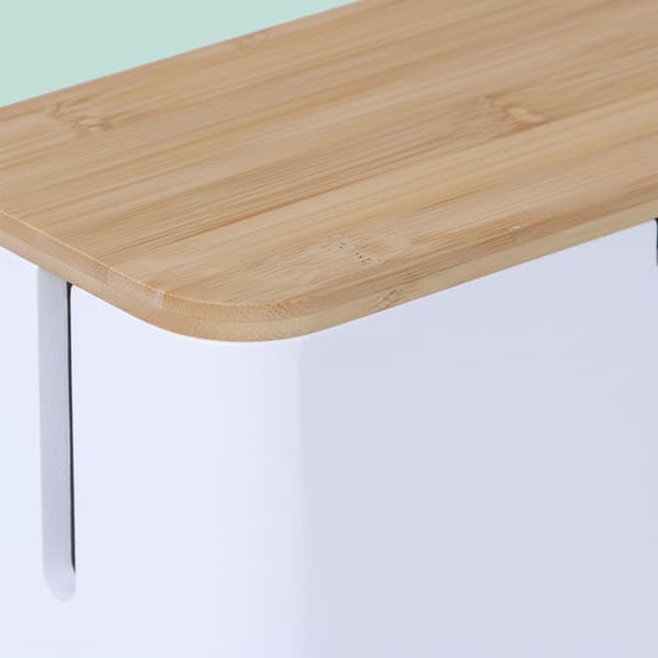Kabelbox i bambu – Rymmer 6-vägs grenuttag, magnetiskt lock