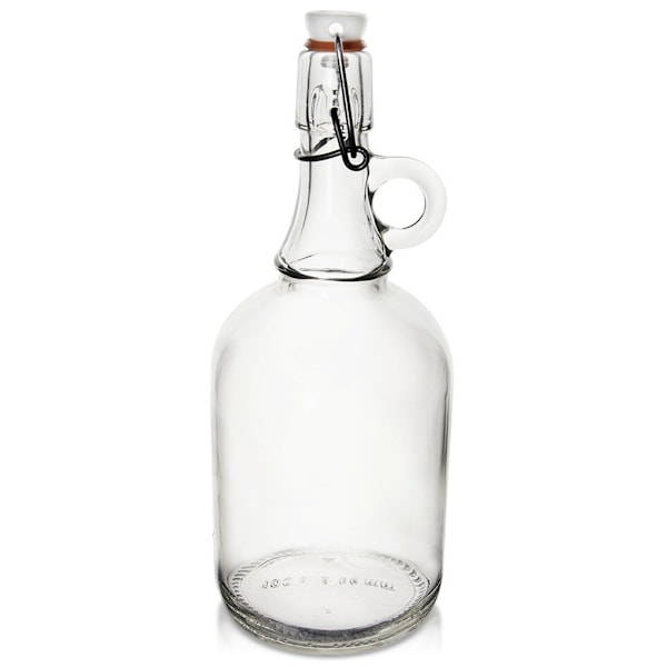 Flaska med clipsglas 1 l