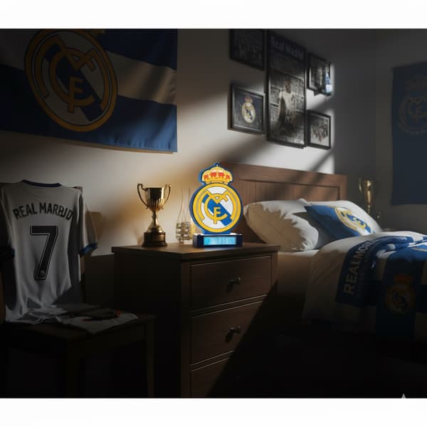 Real Madrid 3D vækkeurslampe
