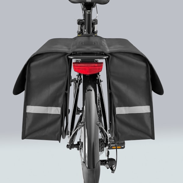 Dobbelt cykeltaske til bagagerum, 28 l, sort