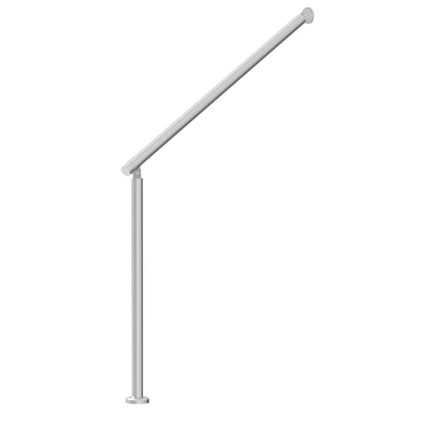 Ledstång för utomhustrappa 91 cm, rostfritt stål, silver