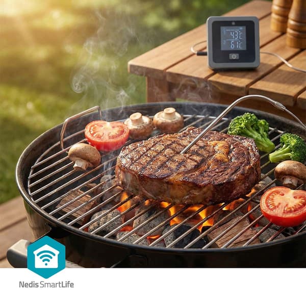 Bluetooth-kødtermometer, dobbelte prober, smart app-styring