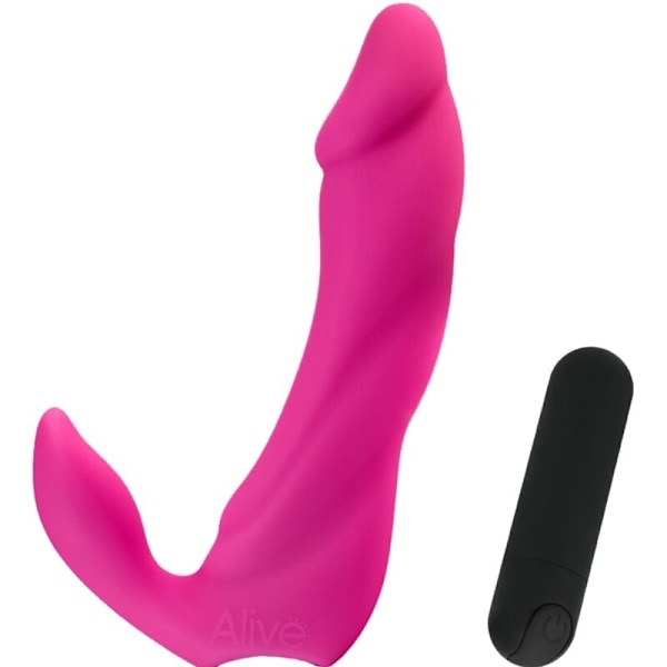 Alive - Bifun Pro Vibrator Dildo Pink 14,9 Cm