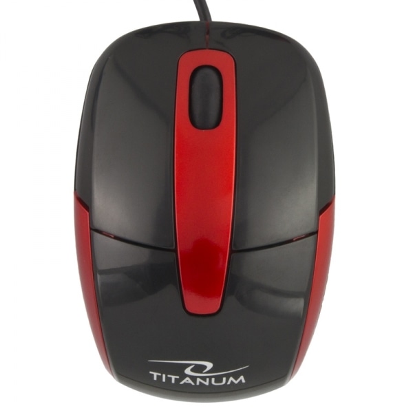 Titanum Barracuda 3D Kabelført Optisk Mus Usb Sort