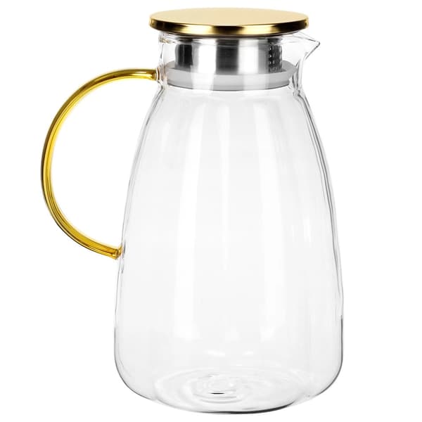 Glaskanna med lock, 2,2 liters kapacitet