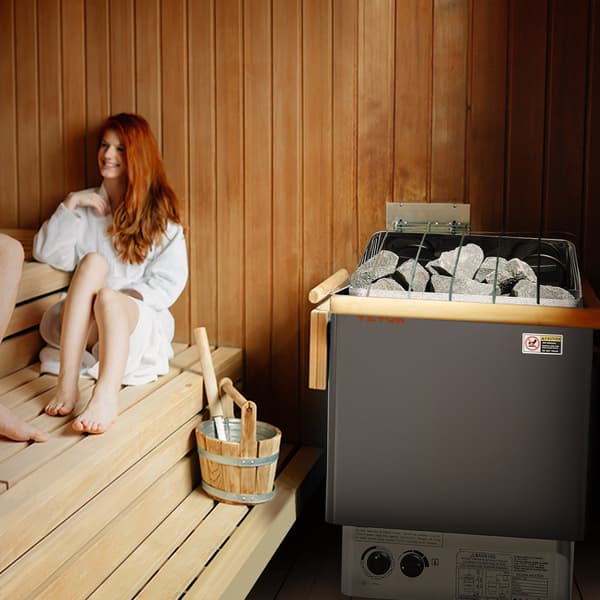 Elektrisk saunaovn 8 kW til 8–12 m³, 400 V, 3 t timer
