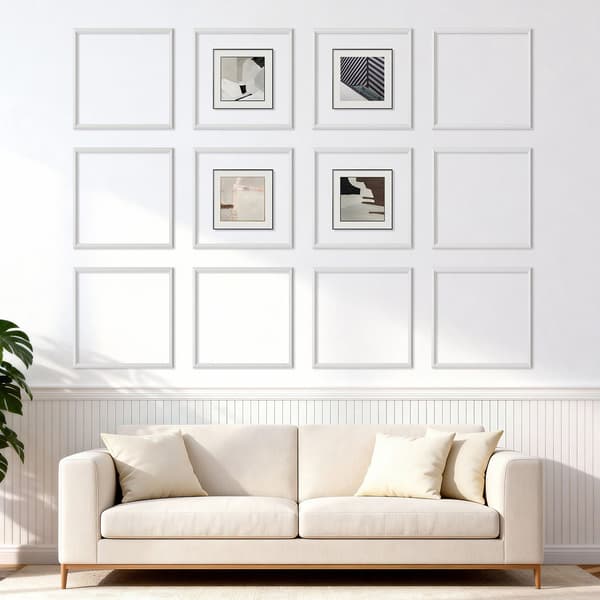 Panelskit med paneler, 12-pack 51 x 51 cm, övermålningsbara