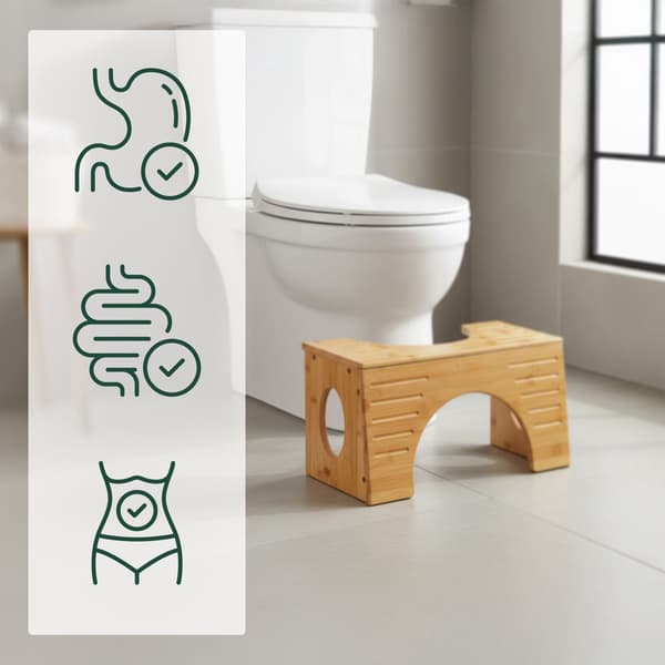Bambus toiletskammel – justerbar højde