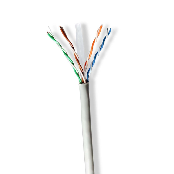 Verkkokaapeli | CAT6 | Kiinteä | U/UTP | CCA | 305.0 m | Sisäkäyttöön | Pyöreä | PVC | Harmaa | Vetolaatikko