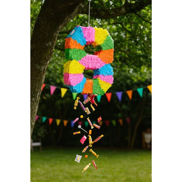 Nummerpiñata med fladdermus och ögonbindel för fester