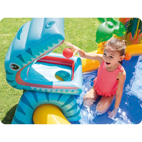 Dinosaurer legeplads med rutsjebane 249 x 191 x 109 cm INTEX 57444
