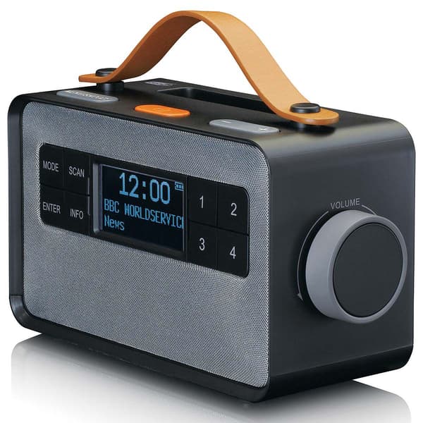 Bærbar DAB+ radio med Bluetooth, Easy Mode, sort