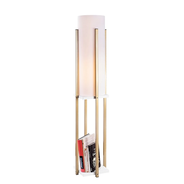 Golvlampa 7133 - Vit, Guld