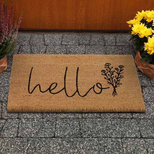 Dörrmatta "Hello" i kokos