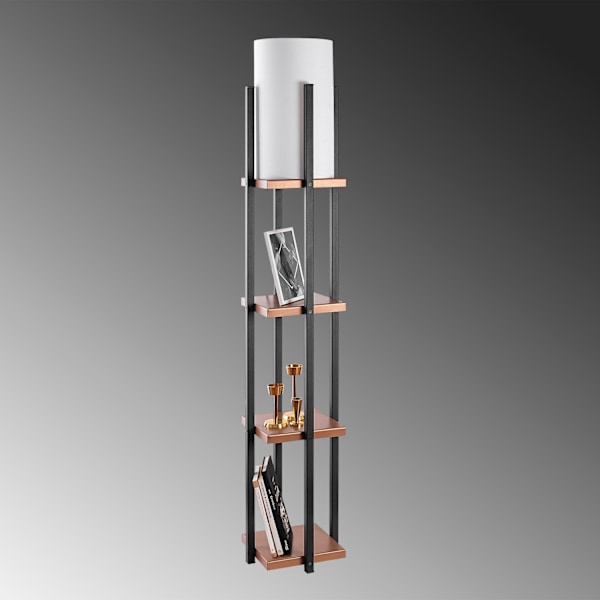 Golvlampa 7113 - Svart, Koppar