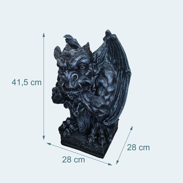 Gargoyle-puutarhakoriste, säänkestävä polyresiini