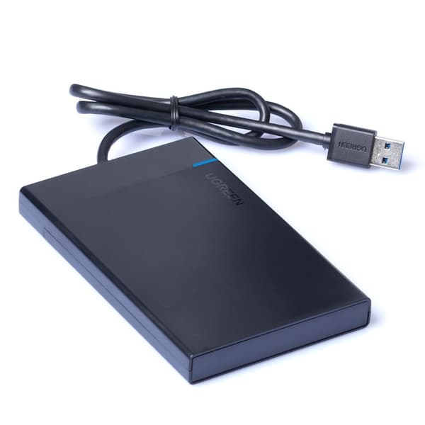 Ugreen sovitinkotelo SATA 2,5" USB 3.0 -levyasemalle - musta