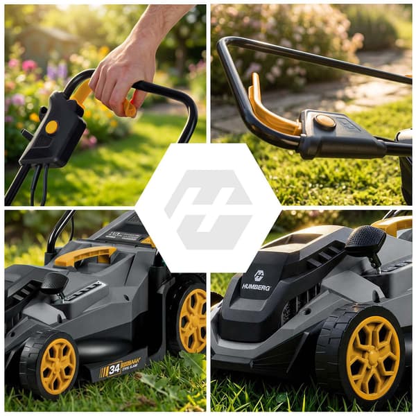 Elektrisk gräsklippare, 1400W, 34 cm klippbredd