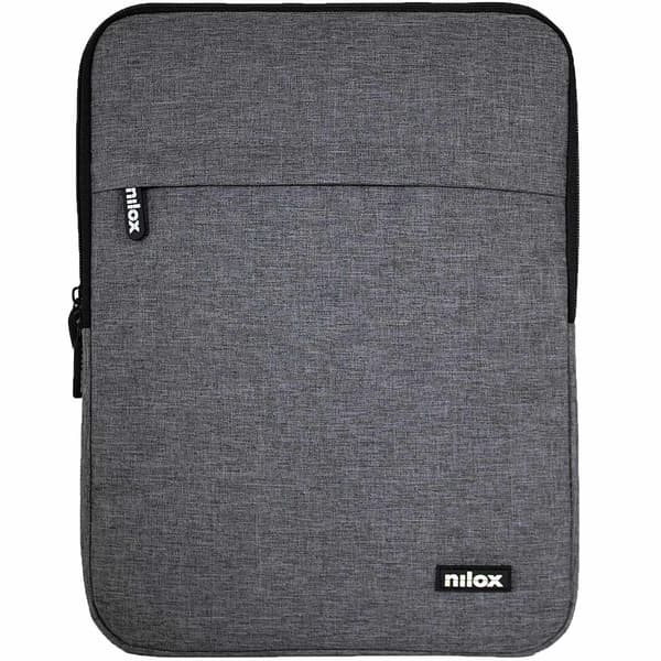 Laptopfodral 15,6" grå, vadderad med tillbehörsficka