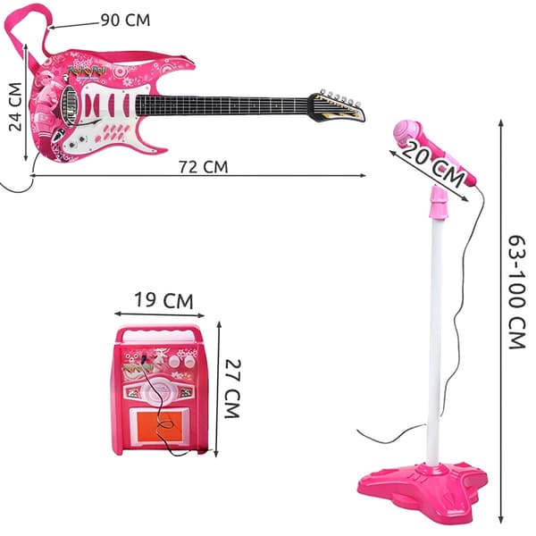 Guitar + mikrofon + forstærker rose 22407