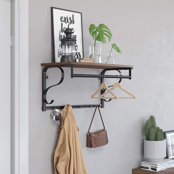 LOFT træhylde med bøjler