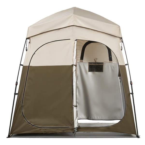 Campingtält med dusch, bärbart avskildhetstält med 2 rum, 150D Oxford