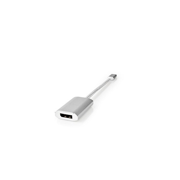 USB-C™ Adapter | USB 3.2 Gen 1 | USB-C™ Han | DisplayPort Hun / USB-C™ Hun | 4K@60Hz | Power delivery | 0.20 m | Runde | Guldplateret | Flettet / Nylo