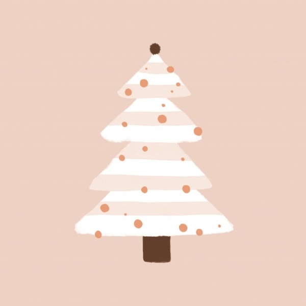 Blush Christmas Tree - 30x40 cm
