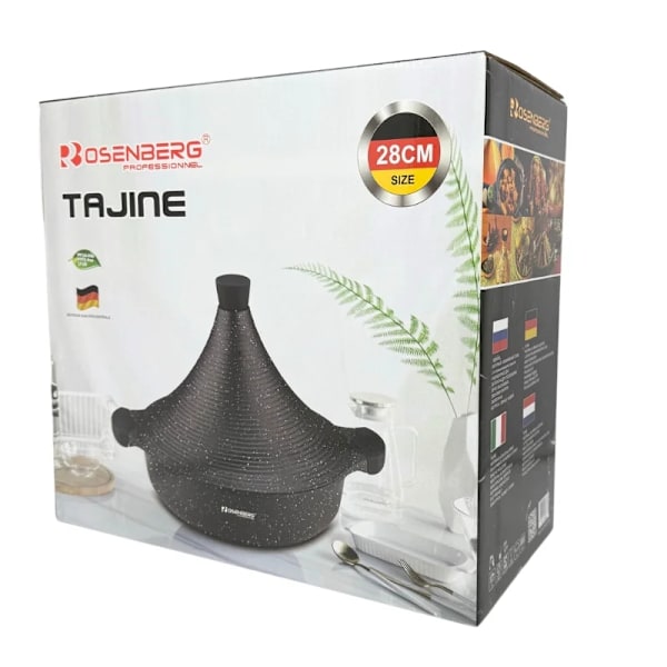 Rosenberg RB-TJ28M2: Marmorbelagt tajine - 28cm