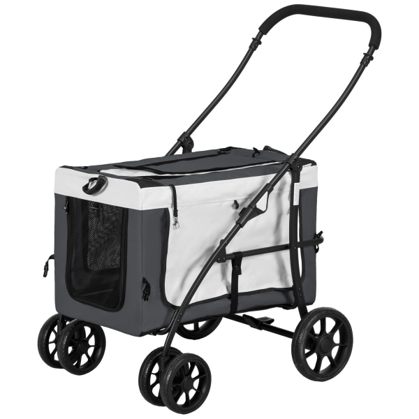 2 In 1 Dog Buggy Pet Cart Koiravaunu, Jossa Irrotettava Kori, 2