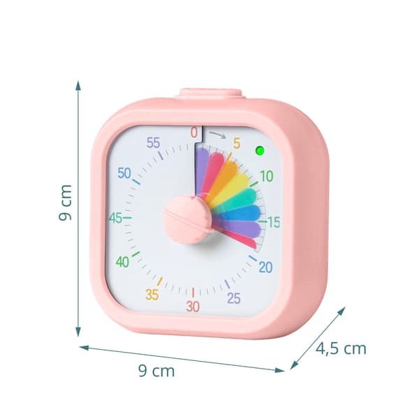 Kvadratisk visuell timer med justerbar volym, 60 minuter