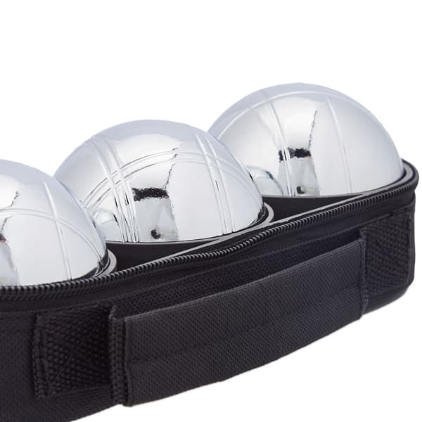 3 boulebollar i ett set